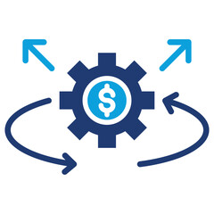 Efficiency Flat Blue Icon