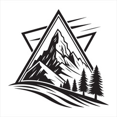 Fototapeta premium abstract mountain peak logo