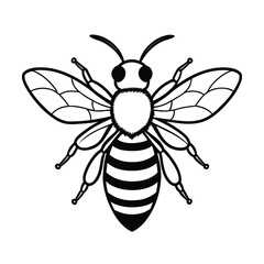 Fototapeta premium buzzing bee vector art on white background