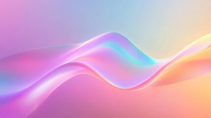 Naklejka premium Soft pastel waves create a serene and calming backdrop for digital art or design projects