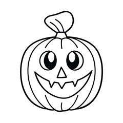 humorous halloween pumpkin skeleton line art