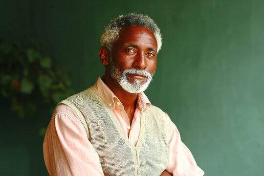 Portrait of a Mature African American Man - Powered by Adobe