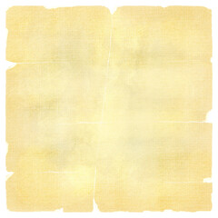 Old wrinkled frame, yellow fabric paper, rough grunge texture caneva, wall texture background, vintage style wallpaper illustration vector design.	