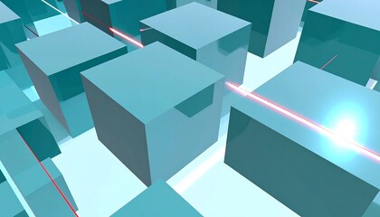 Abstract cubes technology graphic design