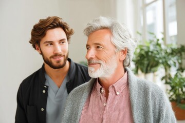 Caregiver and Senior Adult Interaction Close Up