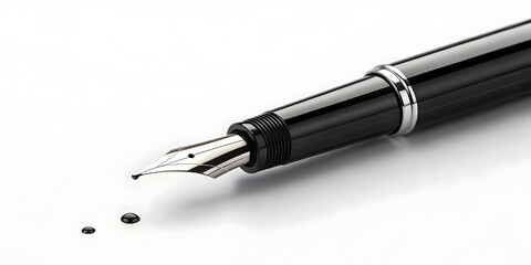 Fototapeta premium Refillable pen mockup splitting into ink streams