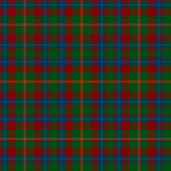 Blue, Green, Red, Yellow Tartan Weave Pattern - Tile