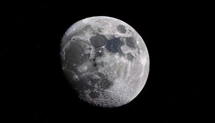 Obraz premium detailed close up of full moon surface with craters and shadows