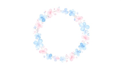 Obraz premium Delicate floral circle frame