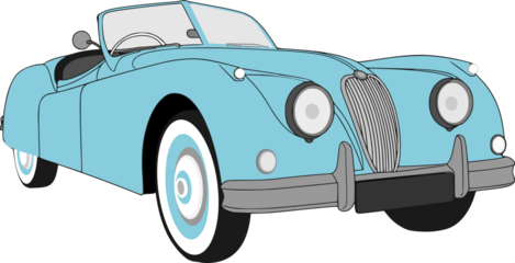 blue luxury classic car vector