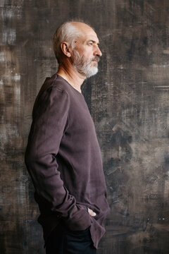 Profile portrait of stylish man