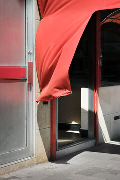 Red Shop Awning 