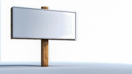 Fototapeta premium Blank Billboard Mockup on White Background for Advertising, Presentations and Marketing Campaigns