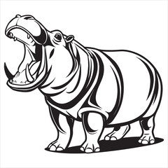 hippopotamus-vector-