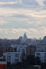 Panoramic View Of The Moscow Cityscape With The Ministry Of Foreign Affairs Building, A Stalinist...