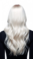 Naklejka premium Stunning Woman with Long Wavy Blonde Hair: Professional Headshot Portrait