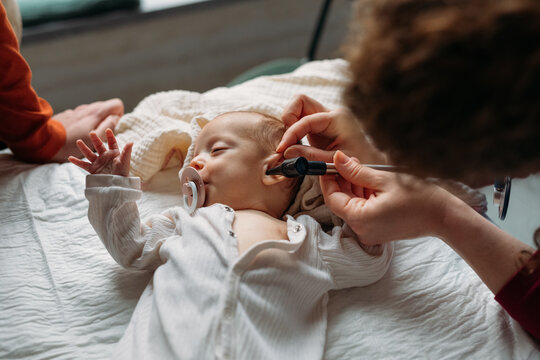 Baby's ear exam
