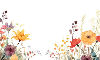 Obraz premium PNG Floral border backgrounds pattern flower.