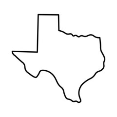 Texas state map outline