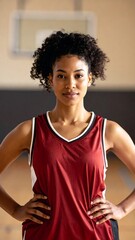 Woman basketball player portrait