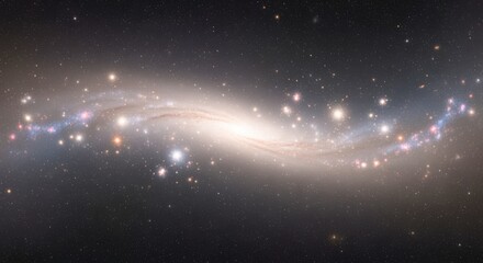 Spiral Galaxy NGC 4631, known as the Whale Galaxy, located 25 million light-years away in the constellation Canes Venatici