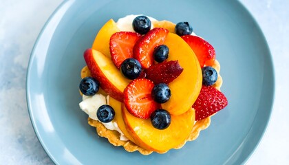 Fruit tart dessert fresh summer food