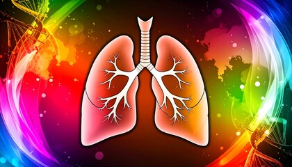 Lungs anatomy illustration medical graphic