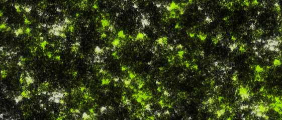 Green seamless texture old distressed painted wall. Texture of old worn surface. Vintage dirty background. Imaginary fractal abstract background