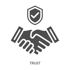Fototapeta premium Trust Icon Line Style. Design Vector Illustration