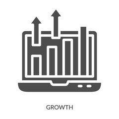 Growth Icon Line Style. Design Vector Illustration