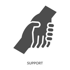 Support Icon Line Style. Design Vector Illustration