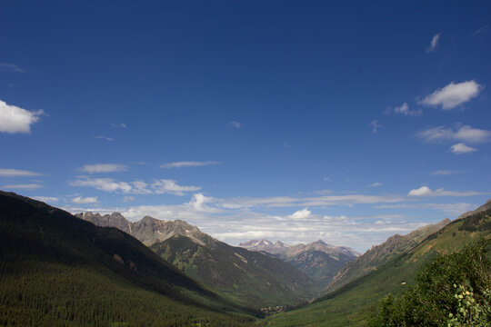 mountains and clouds