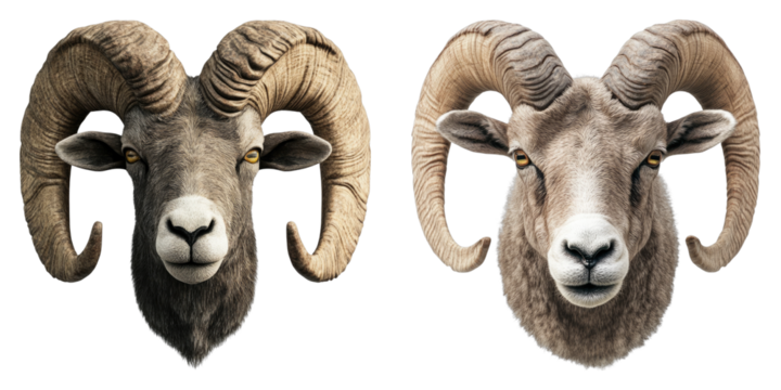 Set of RAM isolated on transparent background