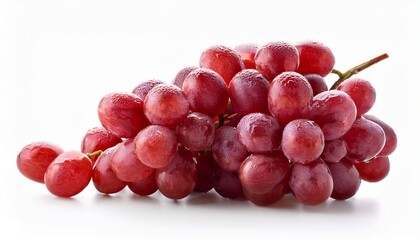 Fototapeta premium red grapes bunch isolated on white background