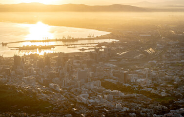 View from Lion's head, Cape Town at sunrise