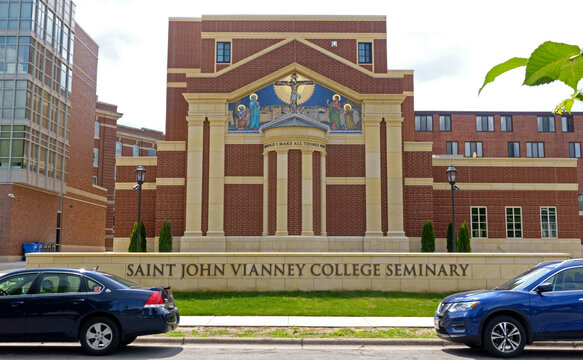 Newly built Saint John Vianney College Seminary on the Saint Thomas University Campus. St Paul Minnesota MN USA