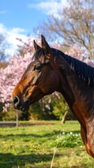 Fototapeta premium Horse portrait in spring