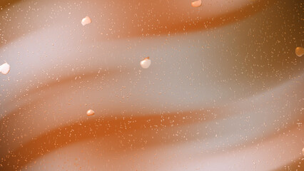 Fototapeta premium Gentle warmth ethereal backdrop with soft pastel flowing bands and floating petals background