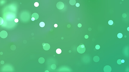 Enchanting bokeh lights overlaying a gradient of deep and light greens creating a serene atmosphere background