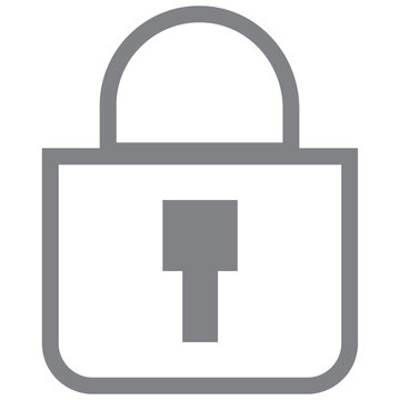 lock icon on white background