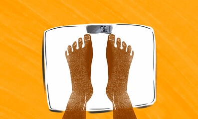 feet are on the scales