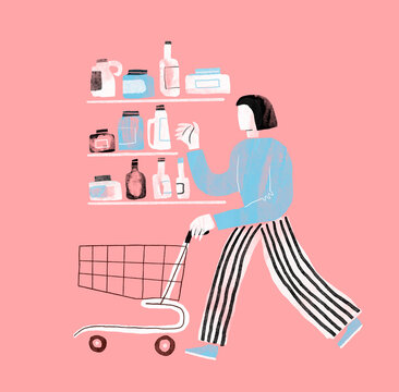 woman doing shopping