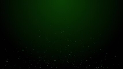 flying particles of organic dust on a Green Gradient background - Powered by Adobe