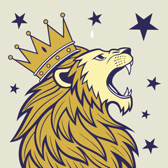 Lion Head Vector Logo Design