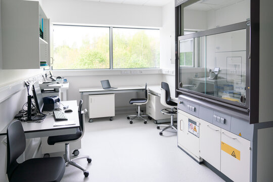 Clean Empty Lab with Research Equipment