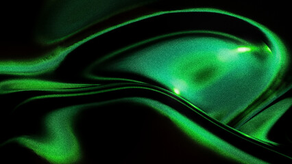 Retro abstract background, shiny flow shape with grain and gradient effect, 3d render