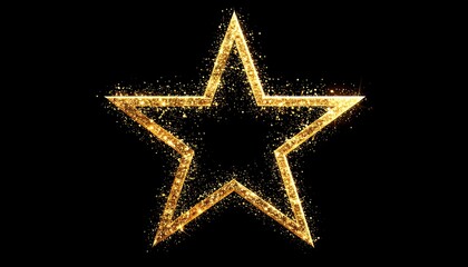 Golden star graphic design