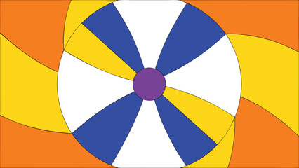 Obraz premium Abstract colorful geometric design featuring circle shape and various vibrant color blocks