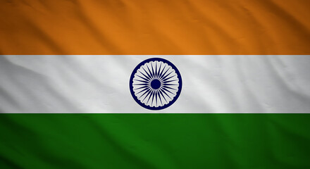 Indian Flag Rippled Fabric