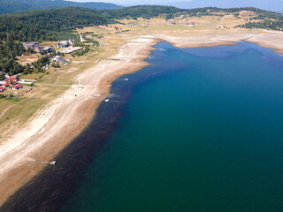 Summer view of Batak Reservoir, Bulgaria